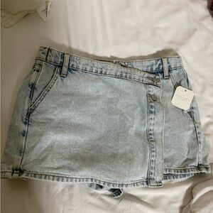 Altar'd State Light Blue Denim Skort